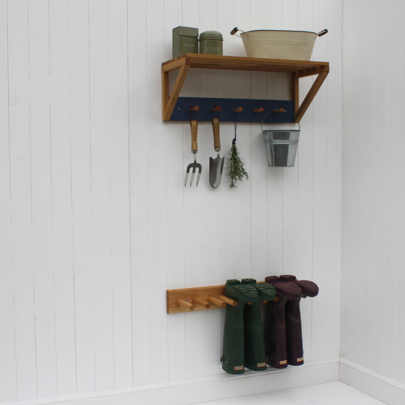 Oak Welly Rack