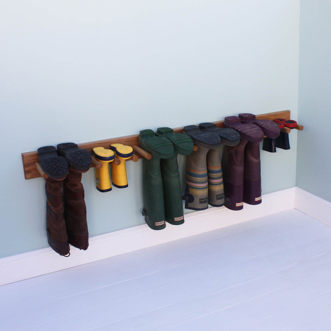 Oak Welly Rack