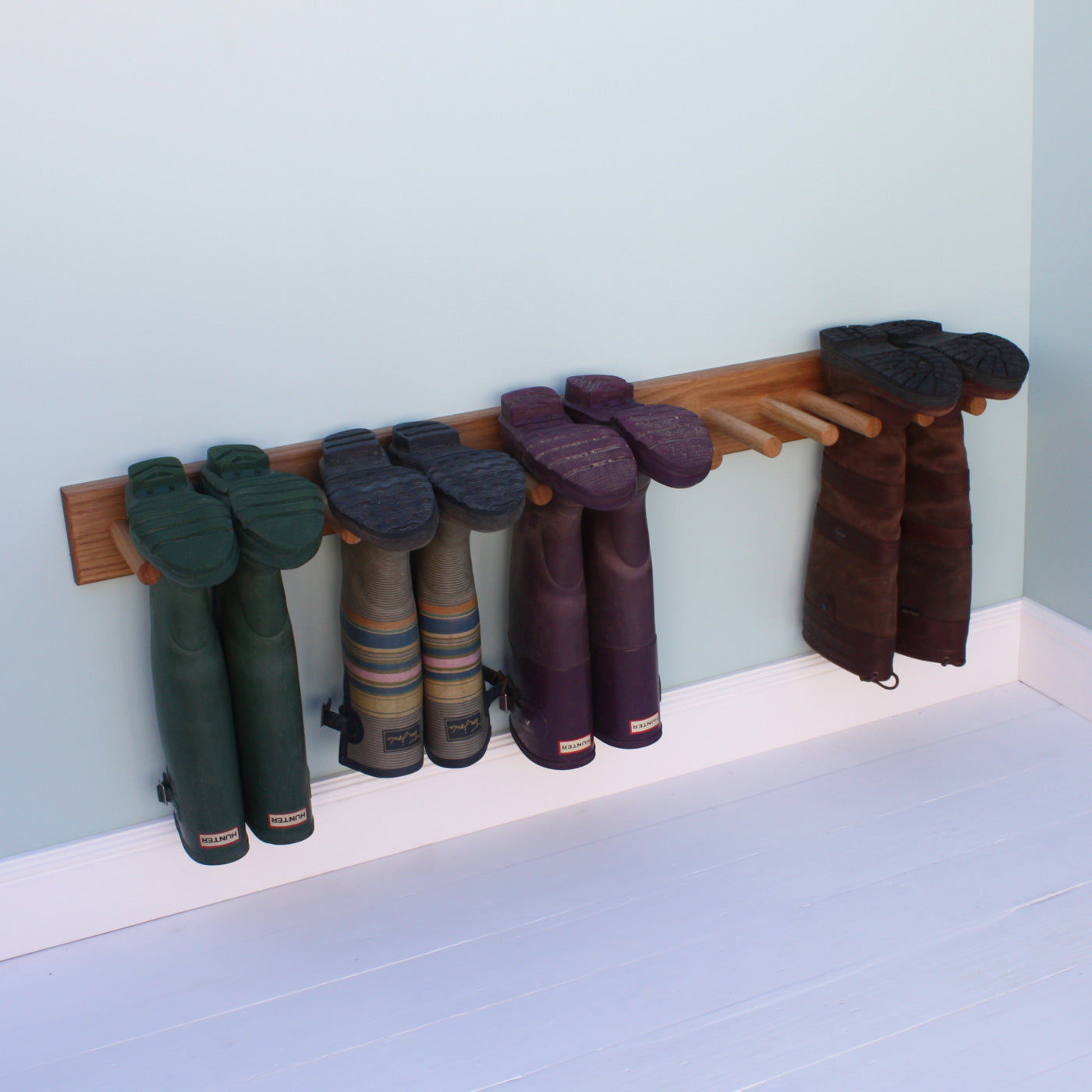 Oak Welly Rack