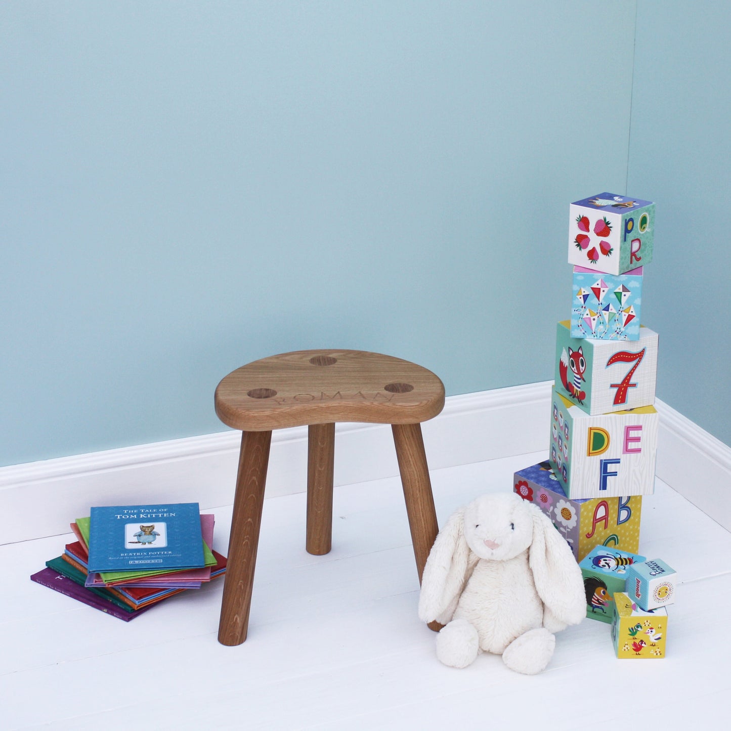 Personalised Oak Children's Stool