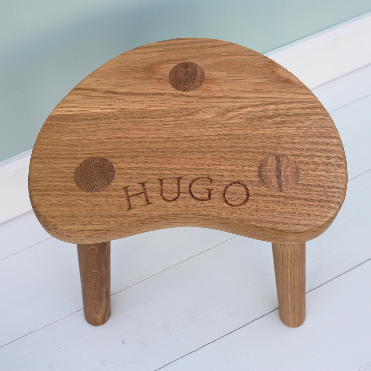 Personalised Oak Children's Stool