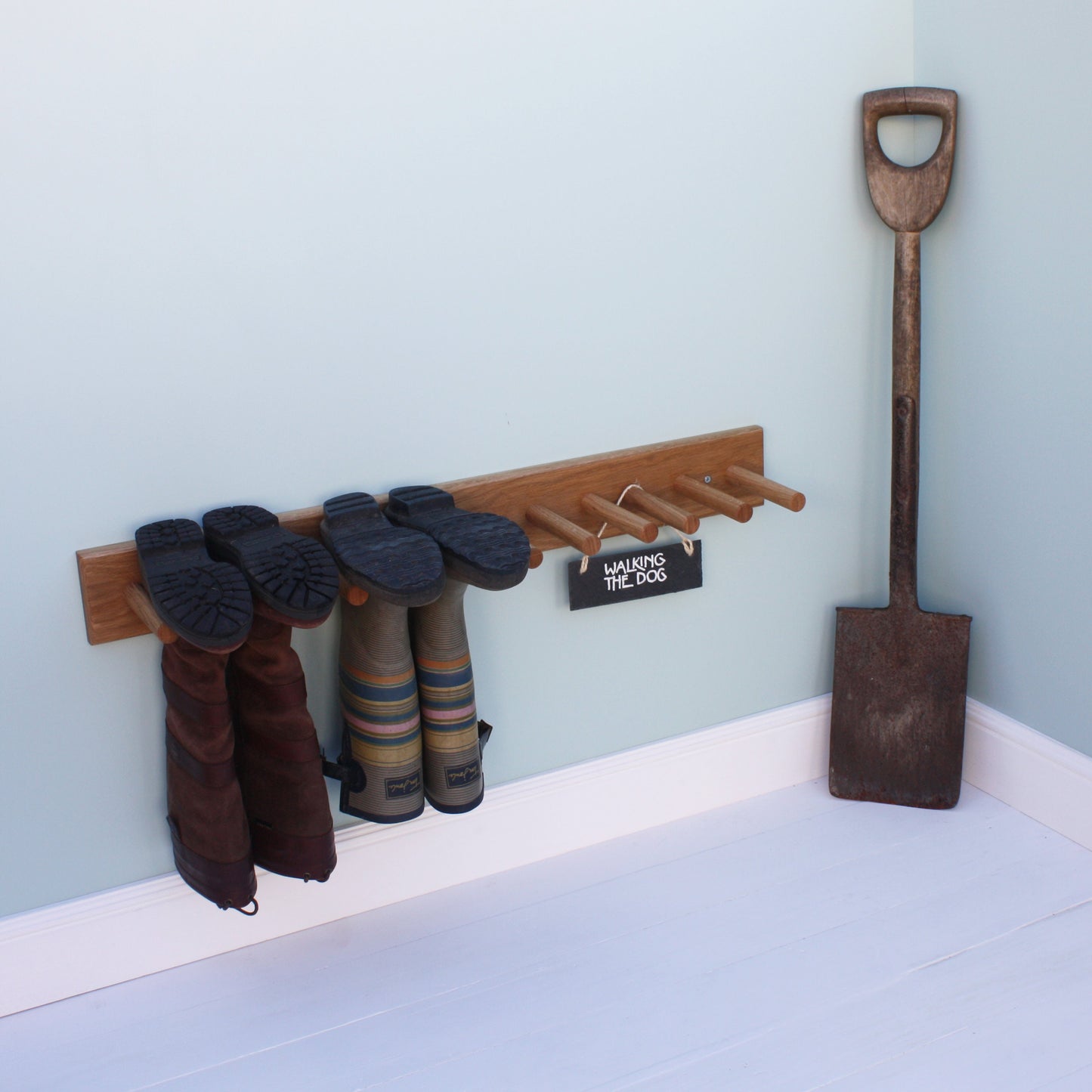 Oak Welly Rack