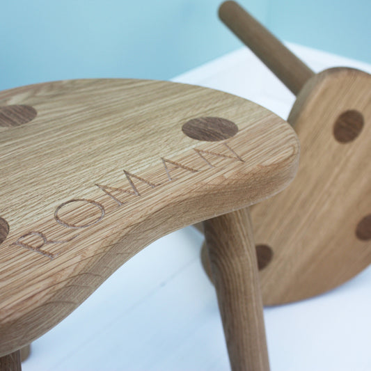 Personalised Oak Children's Stool