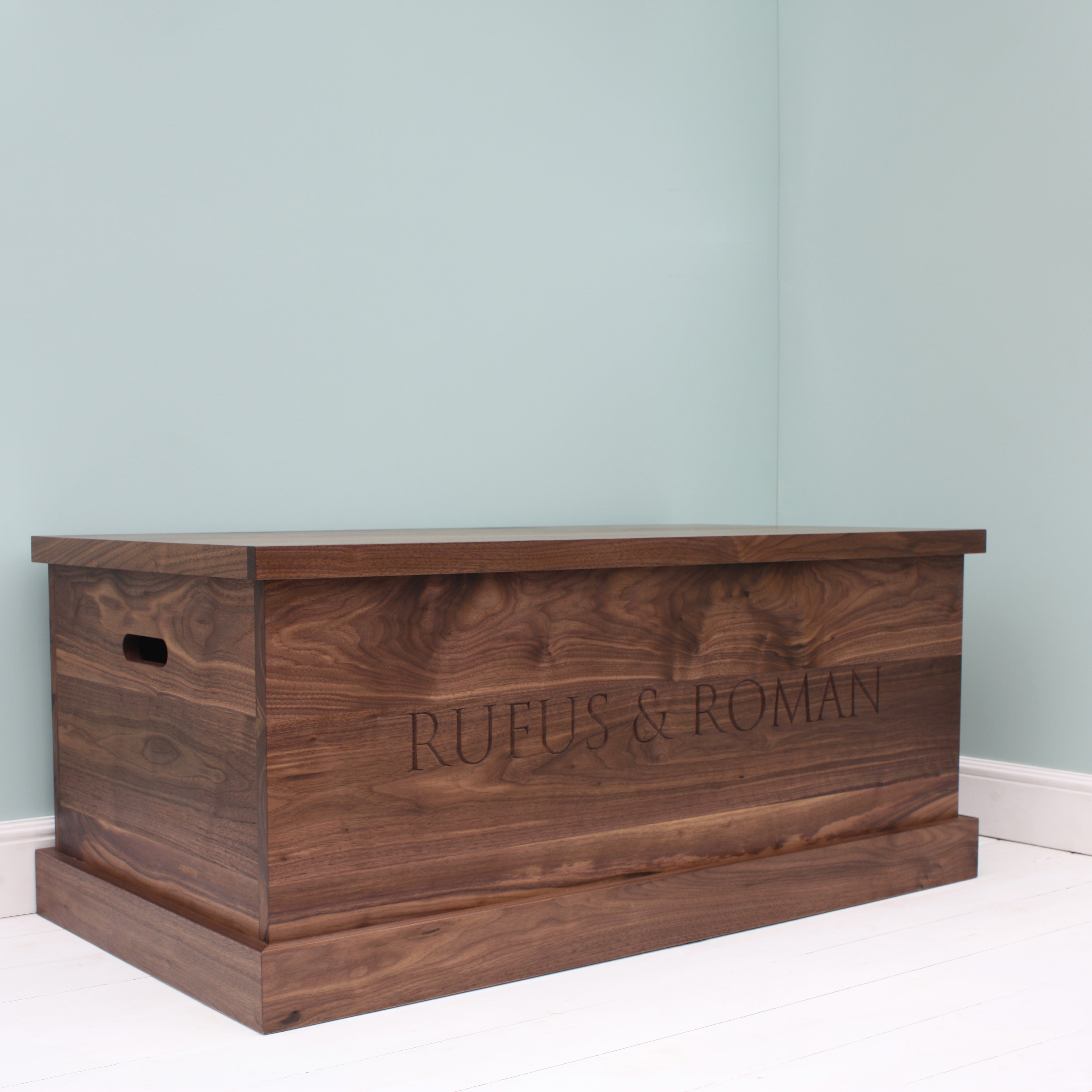 Dark wood cheap toy chest