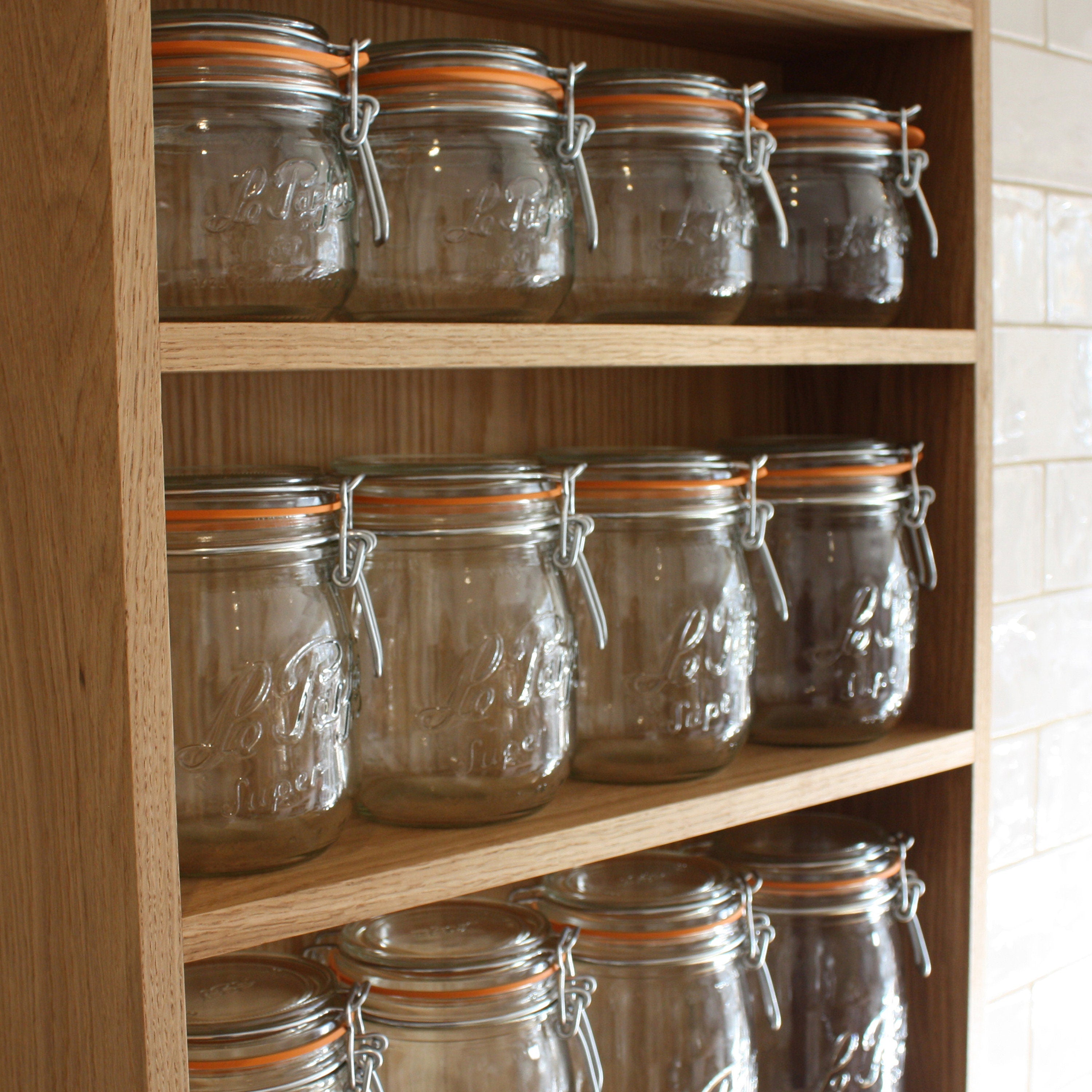 Mason jar store shelves